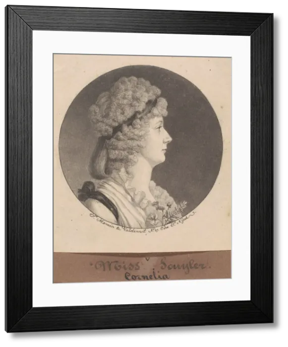 Framed Print : Cornelia Schuyler Morton, 1797. Creator: Charles Balthazar Julien Fé Framed Print : Cornelia Schuyler Morton, 1797. Creator: Charles Balthazar Julien Fé