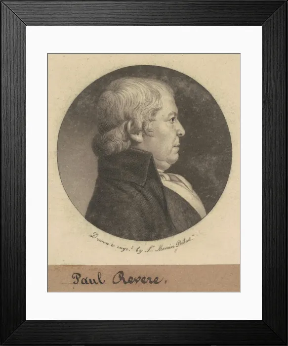 Framed Print : Paul Revere, 1800. Creator: Charles Balthazar Julien Fevret de Saint-Memin Framed Print : Paul Revere, 1800. Creator: Charles Balthazar Julien Fevret de Saint-Memin