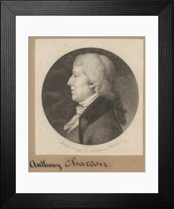 Framed Print : Anthony Chardon, 1800. Creator: Charles Balthazar Julien Fevret de Saint-Memin Framed Print : Anthony Chardon, 1800. Creator: Charles Balthazar Julien Fevret de Saint-Memin