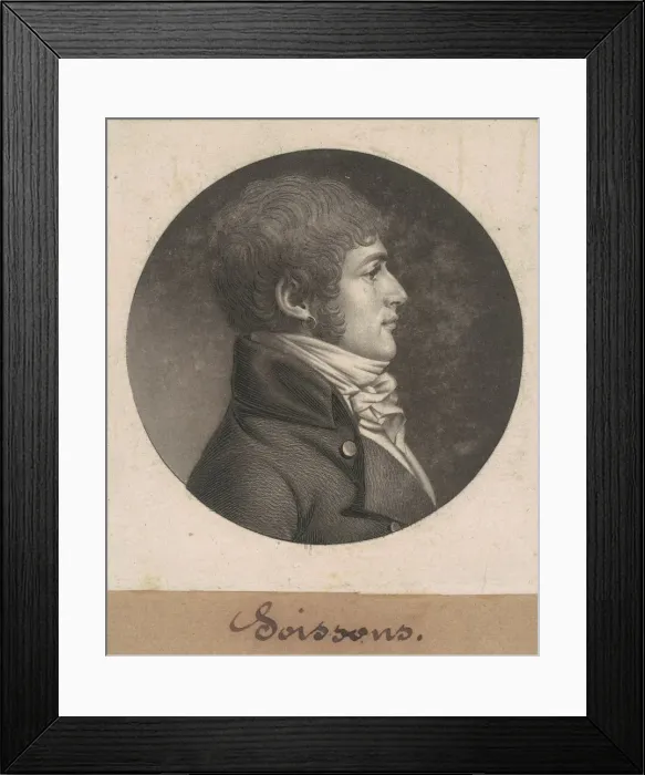 Framed Print : Soissons, 1807. Creator: Charles Balthazar Julien Fevret de Saint-Memin Framed Print : Soissons, 1807. Creator: Charles Balthazar Julien Fevret de Saint-Memin