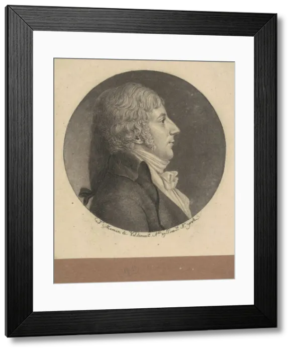 Framed Print : Unidentified Man, 1797. Creator: Charles Balthazar Julien Fevret de Saint-Memin Framed Print : Unidentified Man, 1797. Creator: Charles Balthazar Julien Fevret de Saint-Memin