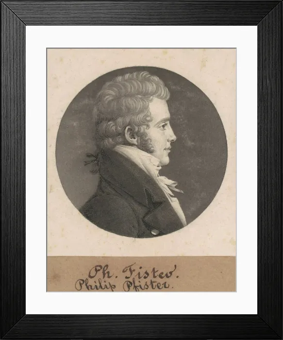 Framed Print : Philip Fister, 1808. Creator: Charles Balthazar Julien Fevret de Saint-Memin Framed Print : Philip Fister, 1808. Creator: Charles Balthazar Julien Fevret de Saint-Memin