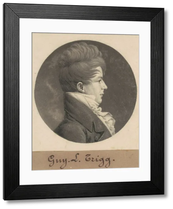 Framed Print : Guy L. Trigg, 1808. Creator: Charles Balthazar Julien Fevret de Saint-Memin Framed Print : Guy L. Trigg, 1808. Creator: Charles Balthazar Julien Fevret de Saint-Memin