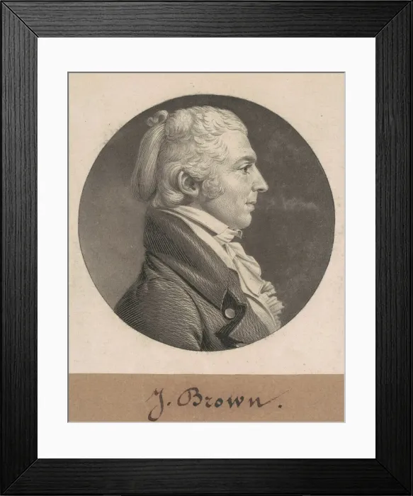 Framed Print : James Brown, Sr. 1808. Creator: Charles Balthazar Julien Fevret de Saint-Memin Framed Print : James Brown, Sr. 1808. Creator: Charles Balthazar Julien Fevret de Saint-Memin