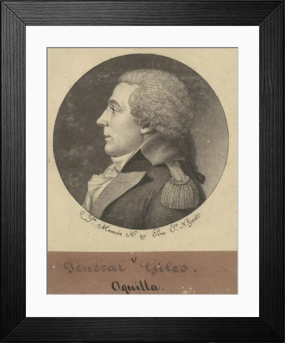 Framed Print : Aquila Giles, 1797. Creator: Charles Balthazar Julien Fevret de Saint-Memin Framed Print : Aquila Giles, 1797. Creator: Charles Balthazar Julien Fevret de Saint-Memin