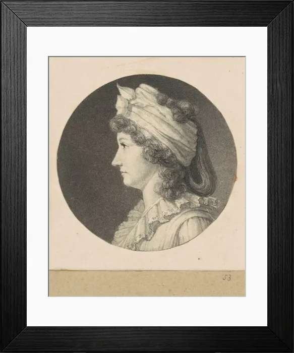 Framed Print : Unidentified Woman, 1797. Creator: Charles Balthazar Julien Fevret de Saint-Mé Framed Print : Unidentified Woman, 1797. Creator: Charles Balthazar Julien Fevret de Saint-Mé