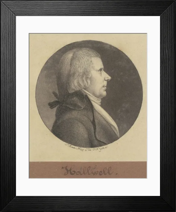 Framed Print : Hallwell, 1796-1797. Creator: Charles Balthazar Julien Fevret de Saint-Memin Framed Print : Hallwell, 1796-1797. Creator: Charles Balthazar Julien Fevret de Saint-Memin
