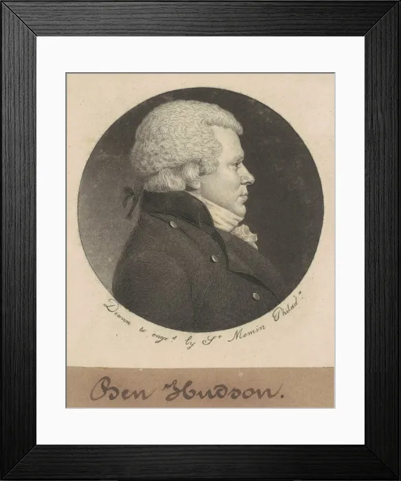 Framed Print : William Hudson, 1798. Creator: Charles Balthazar Julien Fevret de Saint-Memin Framed Print : William Hudson, 1798. Creator: Charles Balthazar Julien Fevret de Saint-Memin