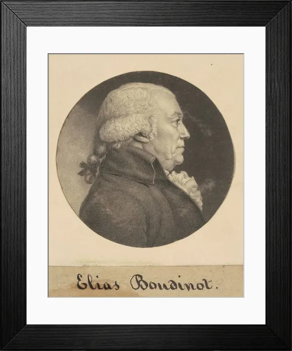 Framed Print : Elias Boudinot, 1798. Creator: Charles Balthazar Julien Fevret de Saint-Memin Framed Print : Elias Boudinot, 1798. Creator: Charles Balthazar Julien Fevret de Saint-Memin