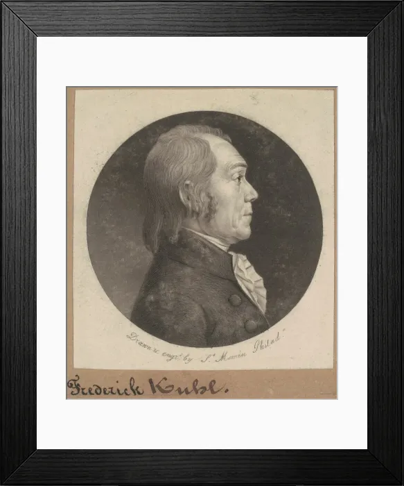 Framed Print : Frederick Kuhl, 1802. Creator: Charles Balthazar Julien Fevret de Saint-Memin Framed Print : Frederick Kuhl, 1802. Creator: Charles Balthazar Julien Fevret de Saint-Memin