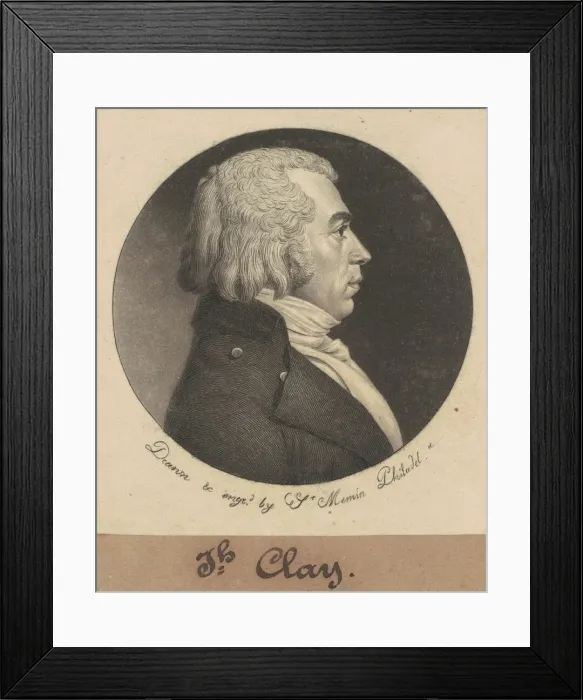 Framed Print : Joseph Clay, 1799. Creator: Charles Balthazar Julien Fevret de Saint-Memin Framed Print : Joseph Clay, 1799. Creator: Charles Balthazar Julien Fevret de Saint-Memin