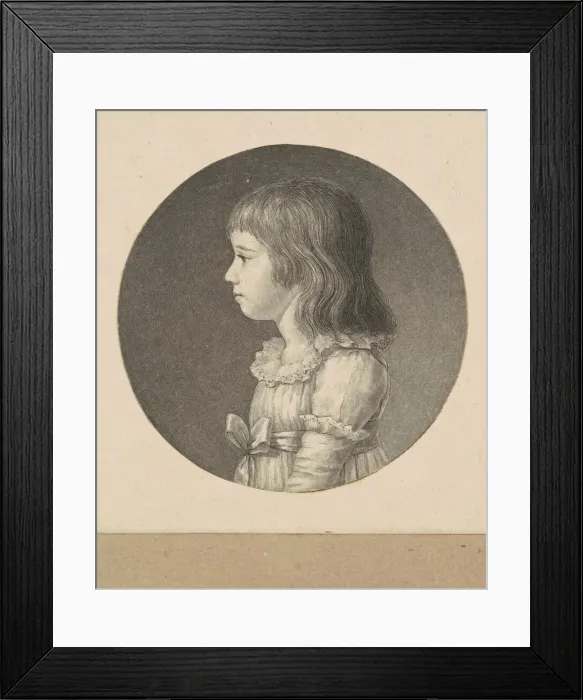 Framed Print : Unidentified Girl, 1797. Creator: Charles Balthazar Julien Fevret de Saint-Mé Framed Print : Unidentified Girl, 1797. Creator: Charles Balthazar Julien Fevret de Saint-Mé