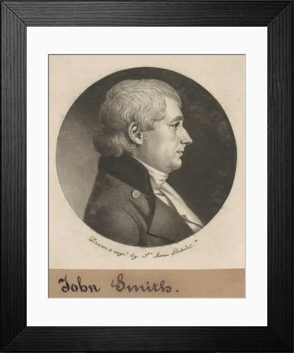 Framed Print : John Smith, 1799. Creator: Charles Balthazar Julien Fevret de Saint-Memin Framed Print : John Smith, 1799. Creator: Charles Balthazar Julien Fevret de Saint-Memin