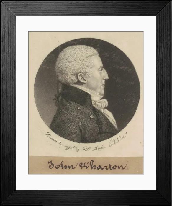 Framed Print : John Wharton, 1799. Creator: Charles Balthazar Julien Fevret de Saint-Memin Framed Print : John Wharton, 1799. Creator: Charles Balthazar Julien Fevret de Saint-Memin