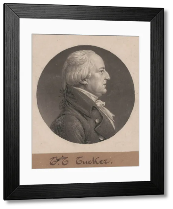 Framed Print : Thomas Tudor Tucker, 1805. Creator: Charles Balthazar Julien Fevret de Saint-Mé Framed Print : Thomas Tudor Tucker, 1805. Creator: Charles Balthazar Julien Fevret de Saint-Mé