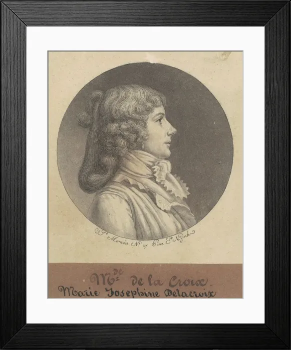 Framed Print : Marie Josephine Delacroix, 1797. Creator: Charles Balthazar Julien Fé Framed Print : Marie Josephine Delacroix, 1797. Creator: Charles Balthazar Julien Fé
