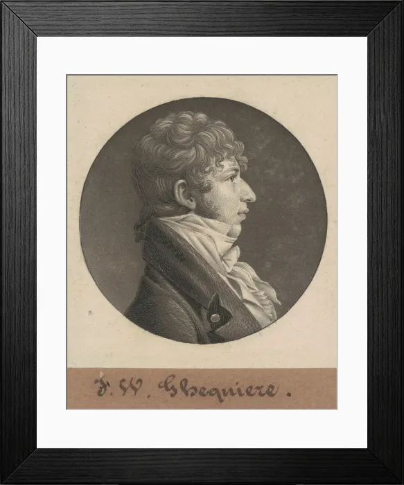Framed Print : John Francis William Ghequiere, 1804. Creator: Charles Balthazar Julien Fé Framed Print : John Francis William Ghequiere, 1804. Creator: Charles Balthazar Julien Fé