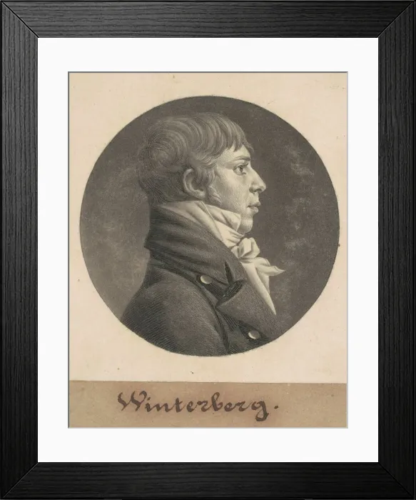Framed Print : John Winterberry, 1805. Creator: Charles Balthazar Julien Fevret de Saint-Memin Framed Print : John Winterberry, 1805. Creator: Charles Balthazar Julien Fevret de Saint-Memin
