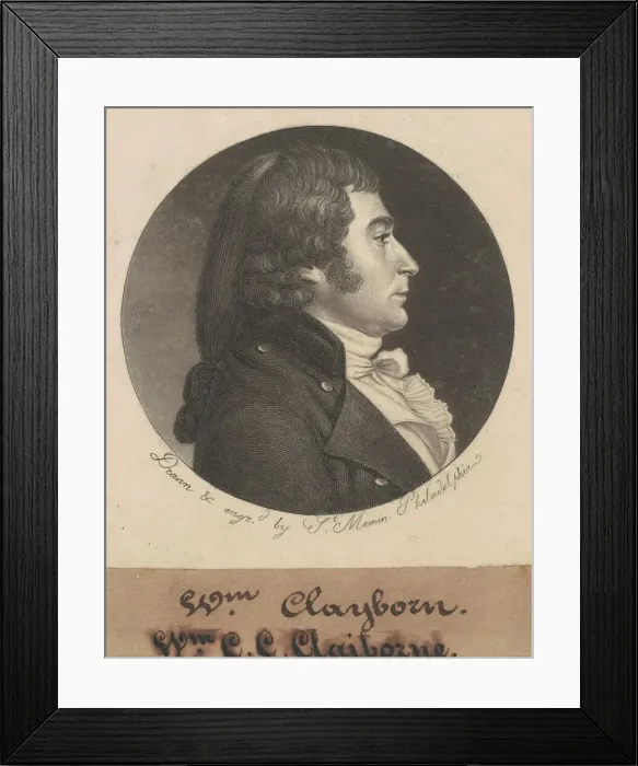 Framed Print : William Charles Cole Claiborne, 1798. Creator: Charles Balthazar Julien Fé Framed Print : William Charles Cole Claiborne, 1798. Creator: Charles Balthazar Julien Fé
