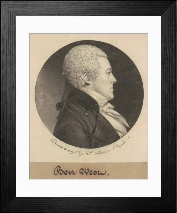 Framed Print : Benjamin West, 1798. Creator: Charles Balthazar Julien Fevret de Saint-Memin Framed Print : Benjamin West, 1798. Creator: Charles Balthazar Julien Fevret de Saint-Memin