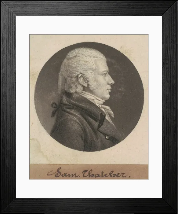 Framed Print : Samuel Thatcher, 1805. Creator: Charles Balthazar Julien Fevret de Saint-Memin Framed Print : Samuel Thatcher, 1805. Creator: Charles Balthazar Julien Fevret de Saint-Memin