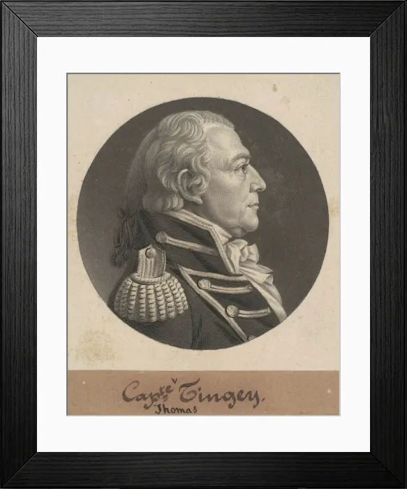 Framed Print : Thomas Tingey, 1806. Creator: Charles Balthazar Julien Fevret de Saint-Memin Framed Print : Thomas Tingey, 1806. Creator: Charles Balthazar Julien Fevret de Saint-Memin