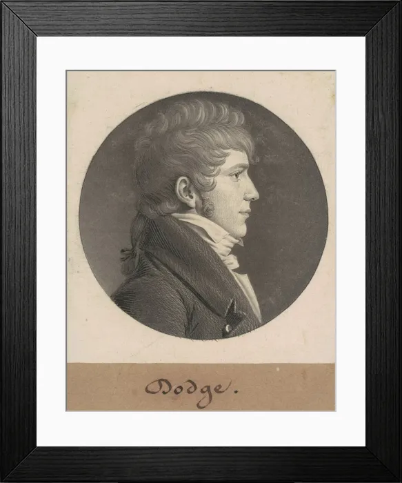 Framed Print : Dodge, 1808. Creator: Charles Balthazar Julien Fevret de Saint-Memin Framed Print : Dodge, 1808. Creator: Charles Balthazar Julien Fevret de Saint-Memin
