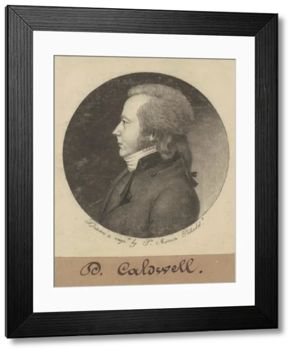 Framed Print : David Caldwell, 1798. Creator: Charles Balthazar Julien Fevret de Saint-Memin Framed Print : David Caldwell, 1798. Creator: Charles Balthazar Julien Fevret de Saint-Memin