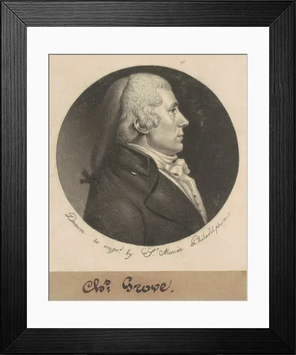 Framed Print : Charles Grove, 1798. Creator: Charles Balthazar Julien Fevret de Saint-Memin Framed Print : Charles Grove, 1798. Creator: Charles Balthazar Julien Fevret de Saint-Memin