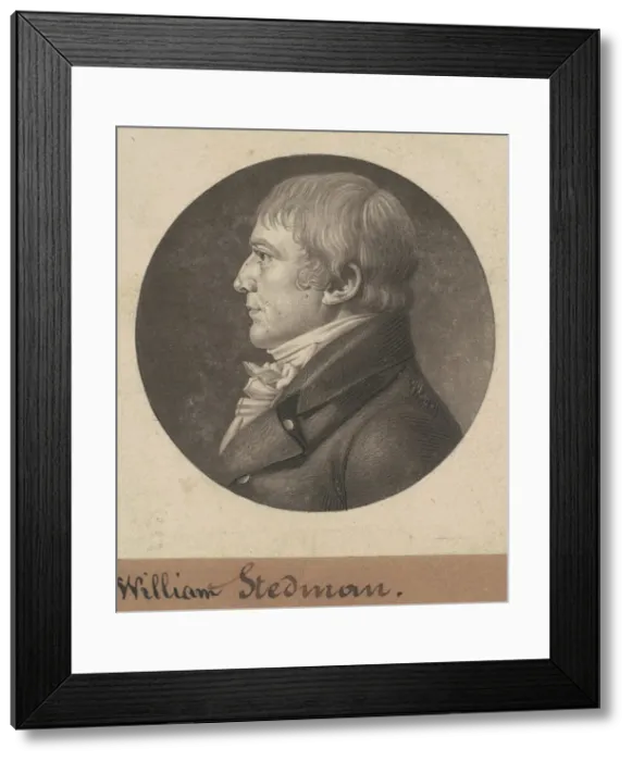 Framed Print : William Stedman, 1805. Creator: Charles Balthazar Julien Fevret de Saint-Memin Framed Print : William Stedman, 1805. Creator: Charles Balthazar Julien Fevret de Saint-Memin
