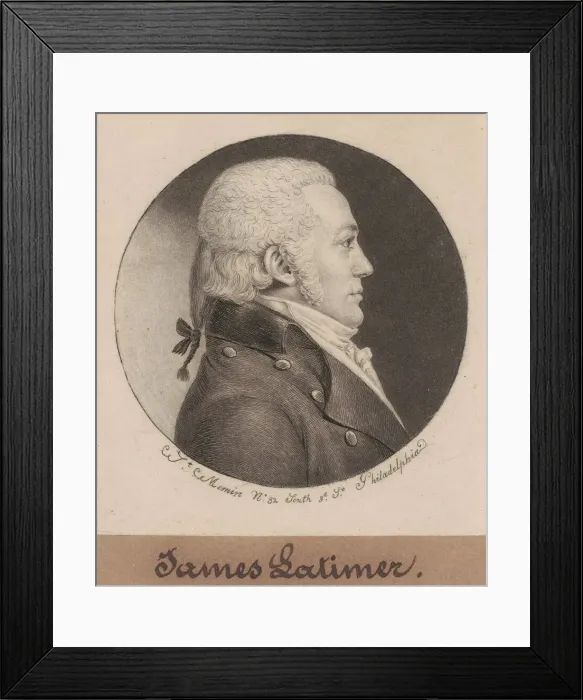 Framed Print : James Latimer, 1798. Creator: Charles Balthazar Julien Fevret de Saint-Memin Framed Print : James Latimer, 1798. Creator: Charles Balthazar Julien Fevret de Saint-Memin