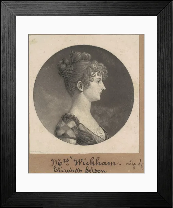 Framed Print : Elizabeth Selden McClurg Wickham, 1808. Creator: Charles Balthazar Julien Fé Framed Print : Elizabeth Selden McClurg Wickham, 1808. Creator: Charles Balthazar Julien Fé