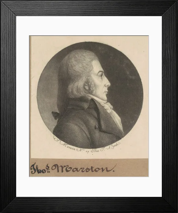 Framed Print : Marston, 1798. Creator: Charles Balthazar Julien Fevret de Saint-Memin Framed Print : Marston, 1798. Creator: Charles Balthazar Julien Fevret de Saint-Memin