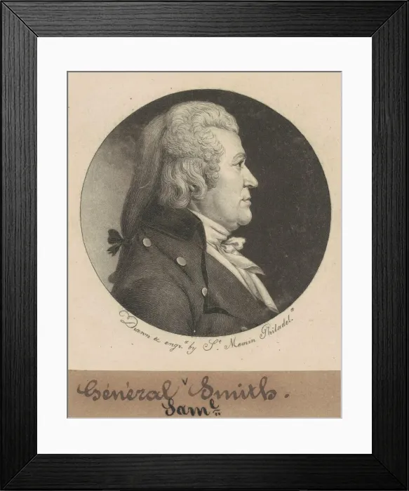 Framed Print : Samuel Smith, 1798. Creator: Charles Balthazar Julien Fevret de Saint-Memin Framed Print : Samuel Smith, 1798. Creator: Charles Balthazar Julien Fevret de Saint-Memin