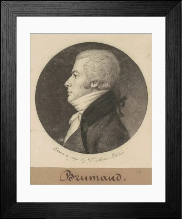 Framed Print : Brumaud, 1800. Creator: Charles Balthazar Julien Fevret de Saint-Memin Framed Print : Brumaud, 1800. Creator: Charles Balthazar Julien Fevret de Saint-Memin