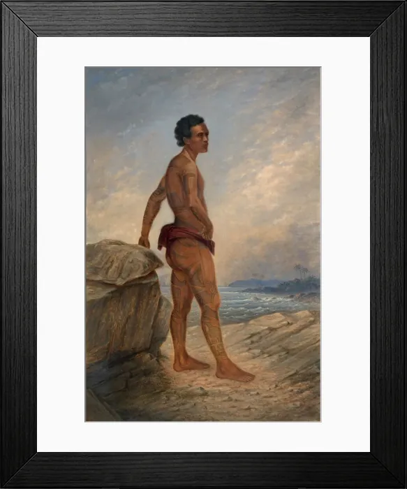 Framed Print : Melanesian Man, ca. 1890-1899. Creator: Antonio Zeno Shindler Framed Print : Melanesian Man, ca. 1890-1899. Creator: Antonio Zeno Shindler