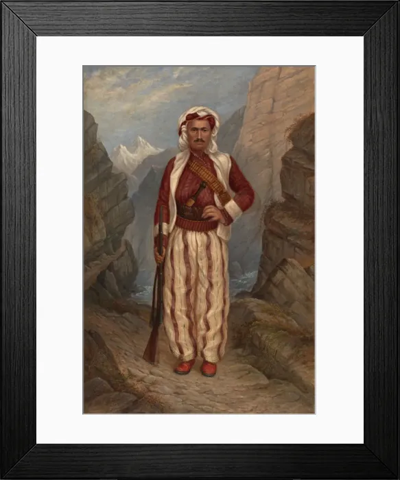 Framed Print : Kurd Man, ca. 1893. Creator: Antonio Zeno Shindler Framed Print : Kurd Man, ca. 1893. Creator: Antonio Zeno Shindler