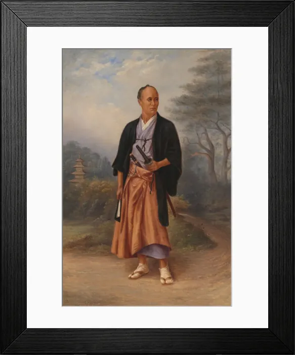 Framed Print : Japanese Man, ca. 1893. Creator: Antonio Zeno Shindler Framed Print : Japanese Man, ca. 1893. Creator: Antonio Zeno Shindler