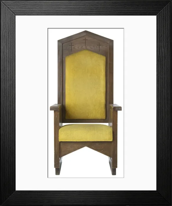 Framed Print : Pastors chair from the First African Methodist Episcopal Church of Los Angeles, ca. 1969 Framed Print : Pastors chair from the First African Methodist Episcopal Church of Los Angeles, ca. 1969