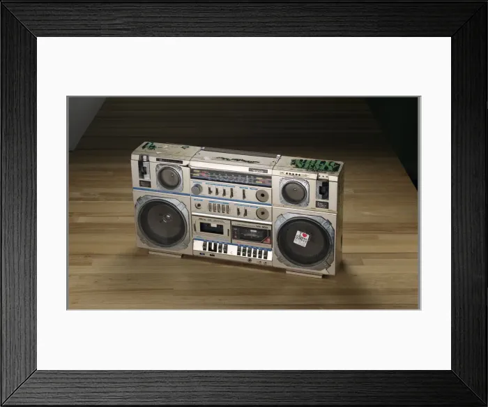 Framed Print : Boombox used by Public Enemy, ca. 1986. Creator: Tecsonic Framed Print : Boombox used by Public Enemy, ca. 1986. Creator: Tecsonic