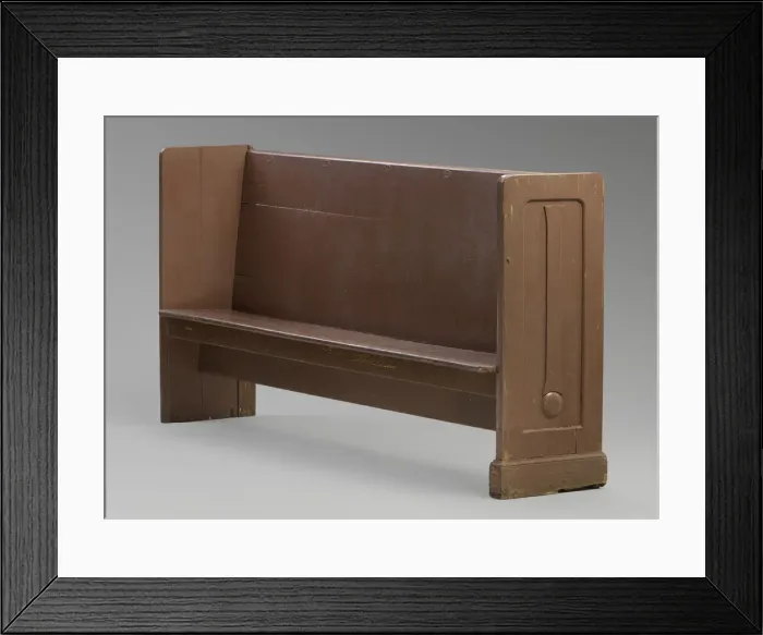 Framed Print : Church pew from the Twelfth Baptist Church of Boston, mid 19th century. Creator: Unknown Framed Print : Church pew from the Twelfth Baptist Church of Boston, mid 19th century. Creator: Unknown