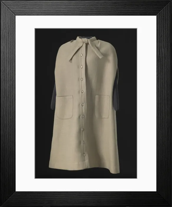 Framed Print : Cream wool cape designed by Arthur McGee, mid 20th-late 20th century Framed Print : Cream wool cape designed by Arthur McGee, mid 20th-late 20th century
