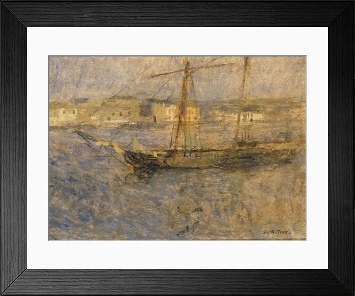 Framed Print : Ships at Anchor, Cherbourg no. I, n. d. Creator: Frank Edwin Scott Framed Print : Ships at Anchor, Cherbourg no. I, n. d. Creator: Frank Edwin Scott