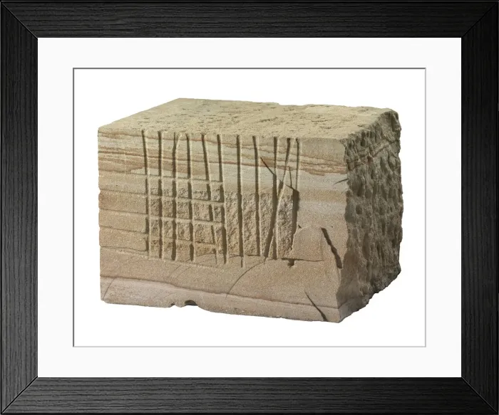 Framed Print : Block of Aquia Creek sandstone removed from the East Front of US Capitol, 1824-1826 Framed Print : Block of Aquia Creek sandstone removed from the East Front of US Capitol, 1824-1826