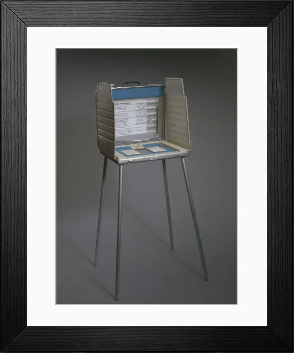 Framed Print : Voting machine used in the 2000 Presidential election, ca. 1990. Creator: Unknown Framed Print : Voting machine used in the 2000 Presidential election, ca. 1990. Creator: Unknown