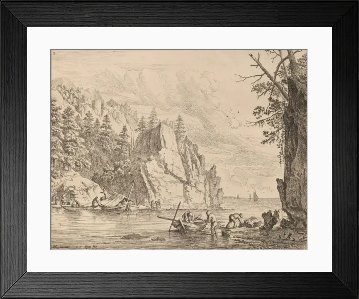 Framed Print : View of the River Rhine. Creator: Jan van Aken Framed Print : View of the River Rhine. Creator: Jan van Aken
