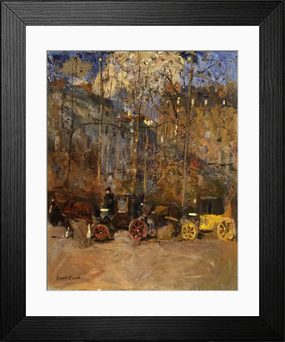 Framed Print : Cabs, n. d. Creator: Frank Edwin Scott Framed Print : Cabs, n. d. Creator: Frank Edwin Scott
