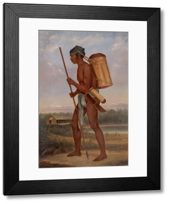 Framed Print : Diak Man, ca. 1893. Creator: Antonio Zeno Shindler Framed Print : Diak Man, ca. 1893. Creator: Antonio Zeno Shindler