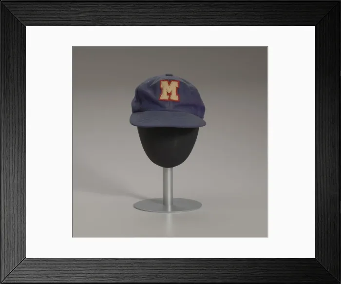 Framed Print : Baseball cap from the Memphis Red Sox, ca. 1945. Creator: Unknown Framed Print : Baseball cap from the Memphis Red Sox, ca. 1945. Creator: Unknown