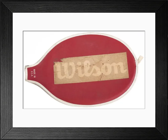 Framed Print : Tennis racket cover used by Althea Gibson, ca. 1960. Creator: Wilson Sporting Goods Co Framed Print : Tennis racket cover used by Althea Gibson, ca. 1960. Creator: Wilson Sporting Goods Co